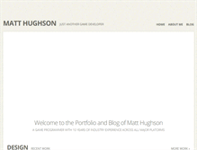 Tablet Screenshot of matthughson.com